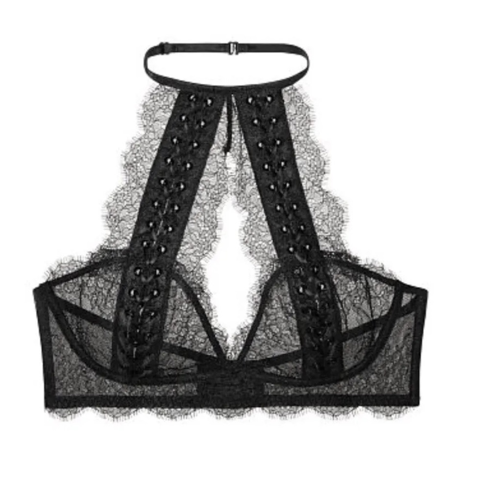 Lacey Black Halter Bra from Victoria’s Secret